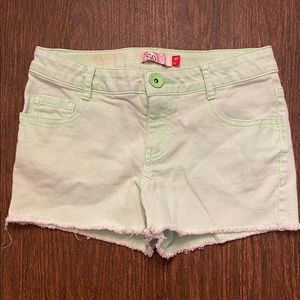Light green jean shorts